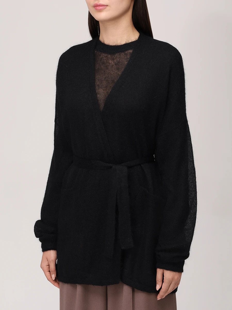 Кардиган из мохера SHATU SH1226_T75 Черный  Фото 4