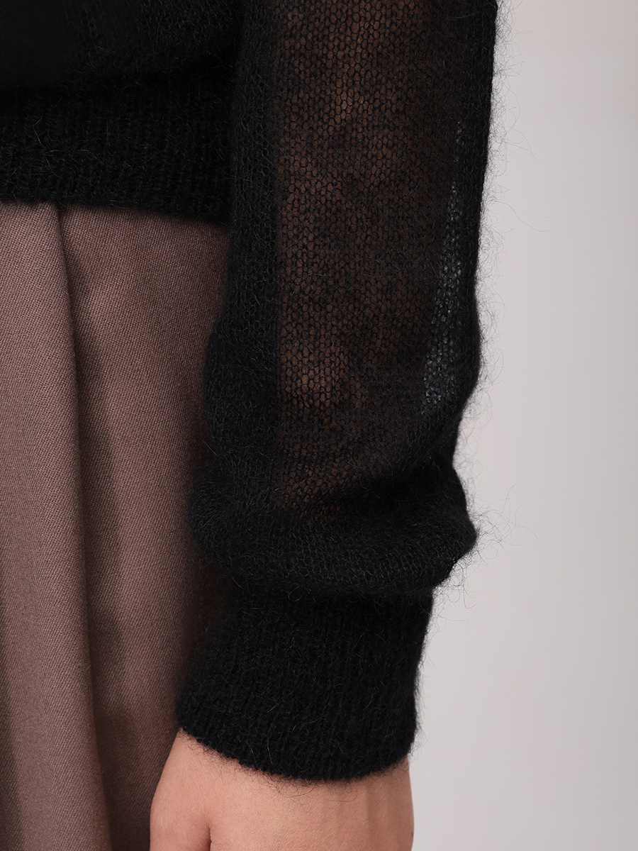 Джемпер из мохера SHATU SH1226_T77 Черный  Фото 5