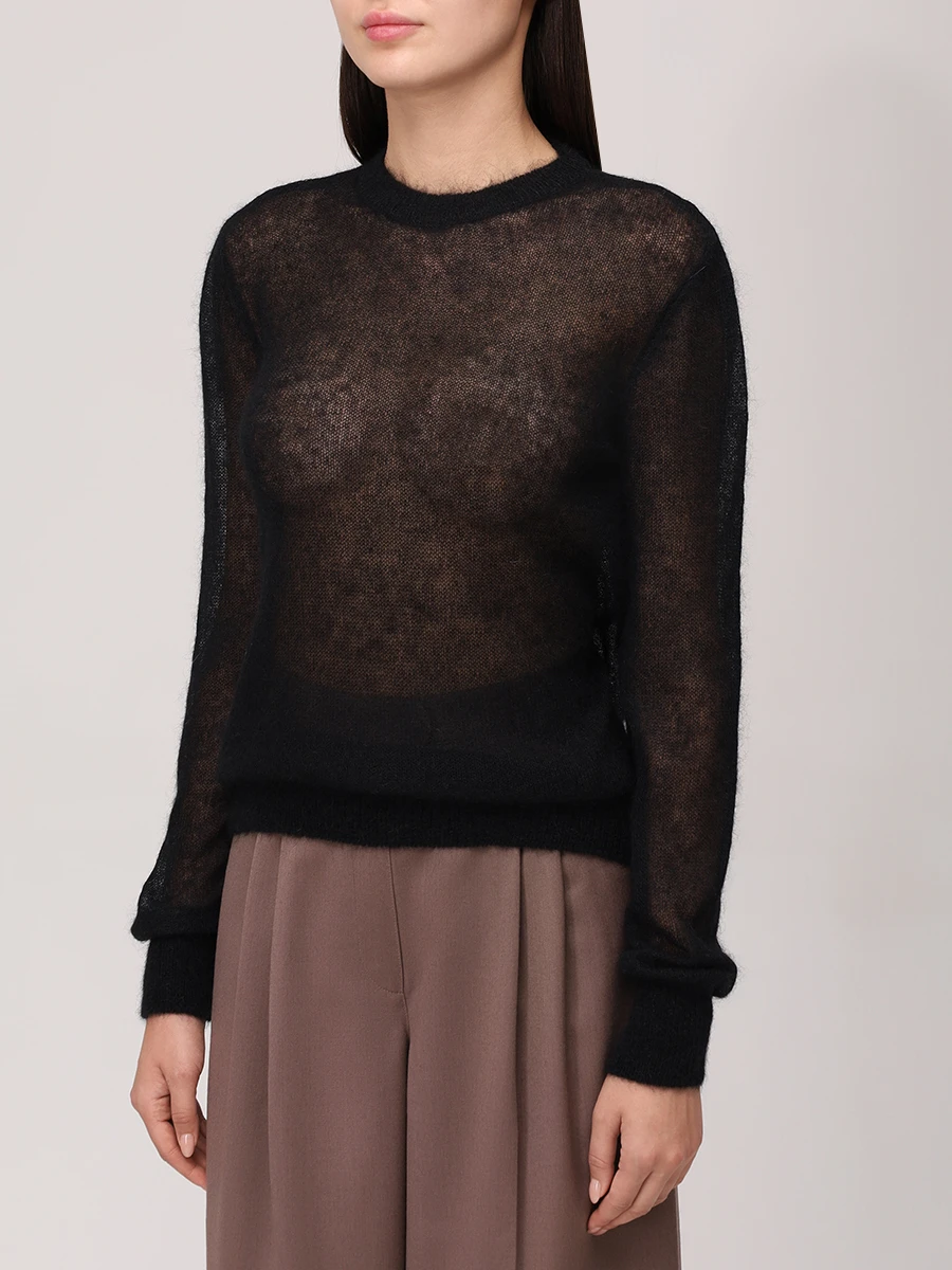 Джемпер из мохера SHATU SH1226_T77 Черный  Фото 4