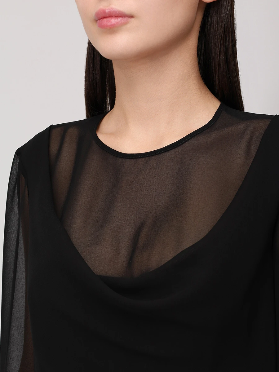 Платье однотонное LAROOM fw26-2682 Черный  Фото 5