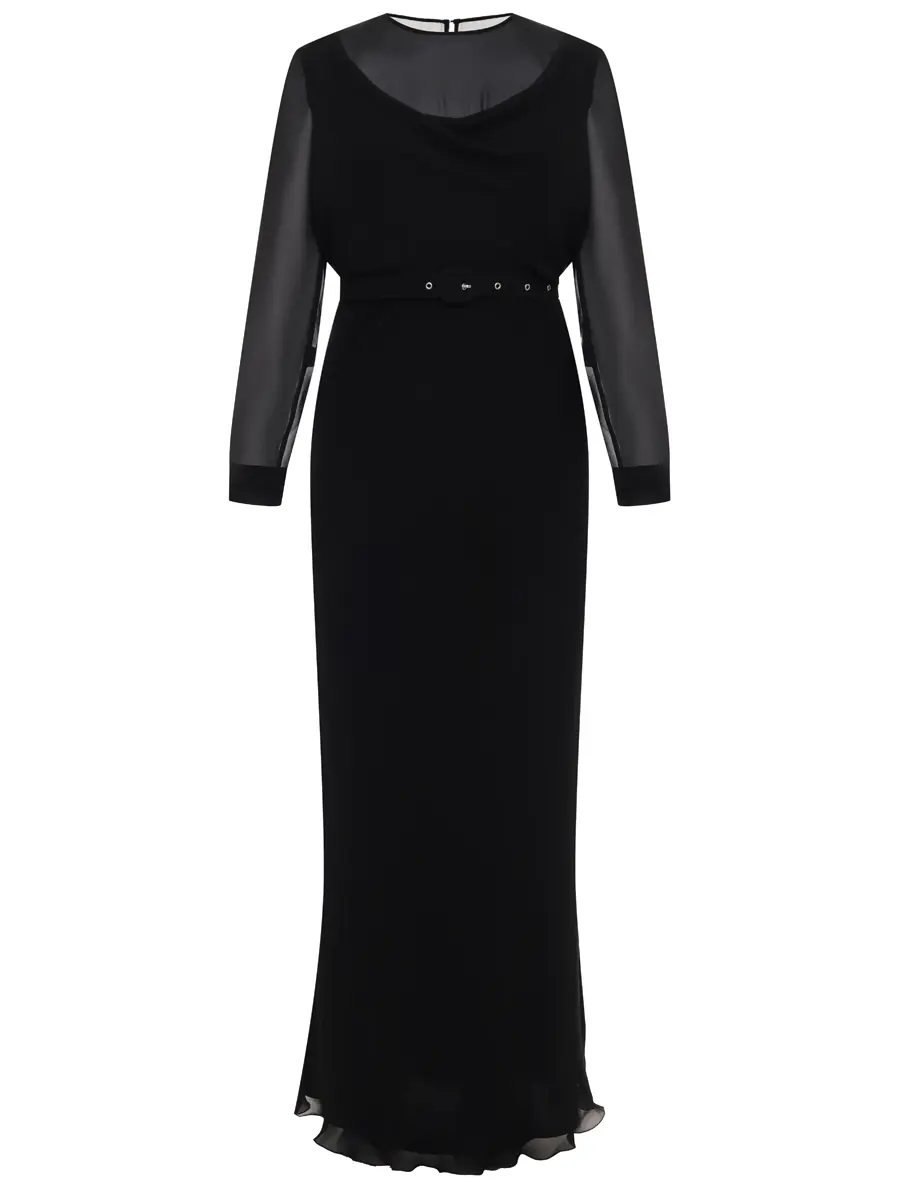 Платье однотонное LAROOM fw26-2682 Черный 