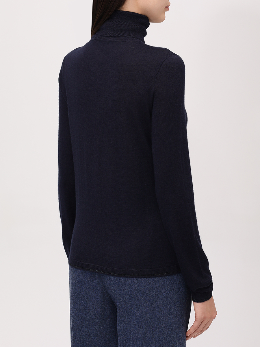 Водолазка из кашемира и шелка LORENA ANTONIAZZI A25110DM71B/380 590 Темно- Синий  Фото 3