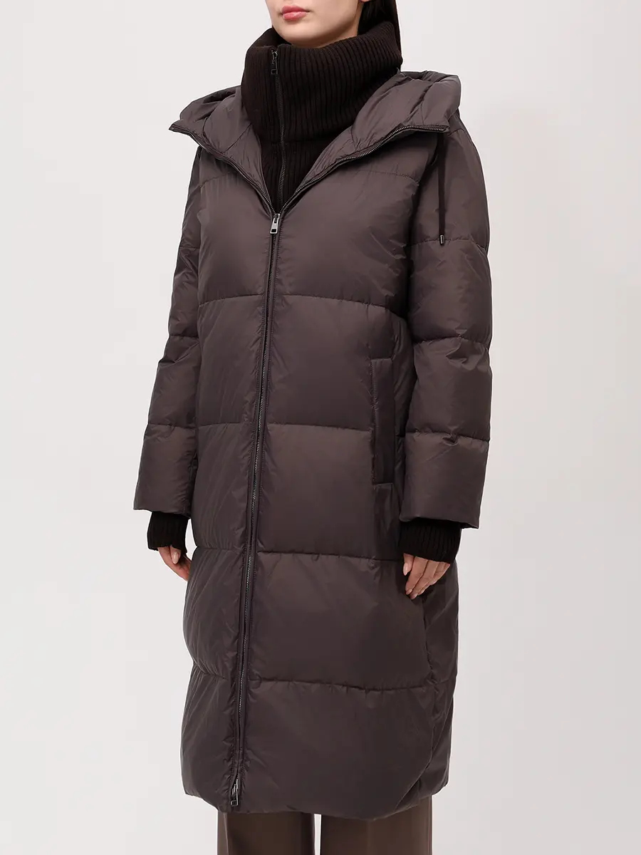 Куртка стеганая LORENA ANTONIAZZI A2504PI07A_9616 259/A2504PI38A_328/A2507 Коричневый  Фото 4