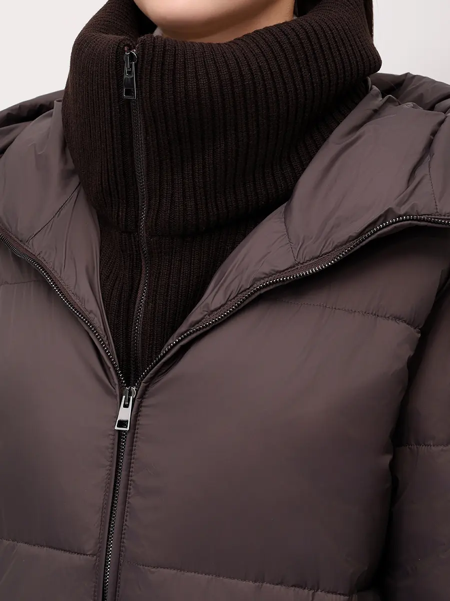 Куртка стеганая LORENA ANTONIAZZI A2504PI07A_9616 259/A2504PI38A_328/A2507 Коричневый  Фото 5