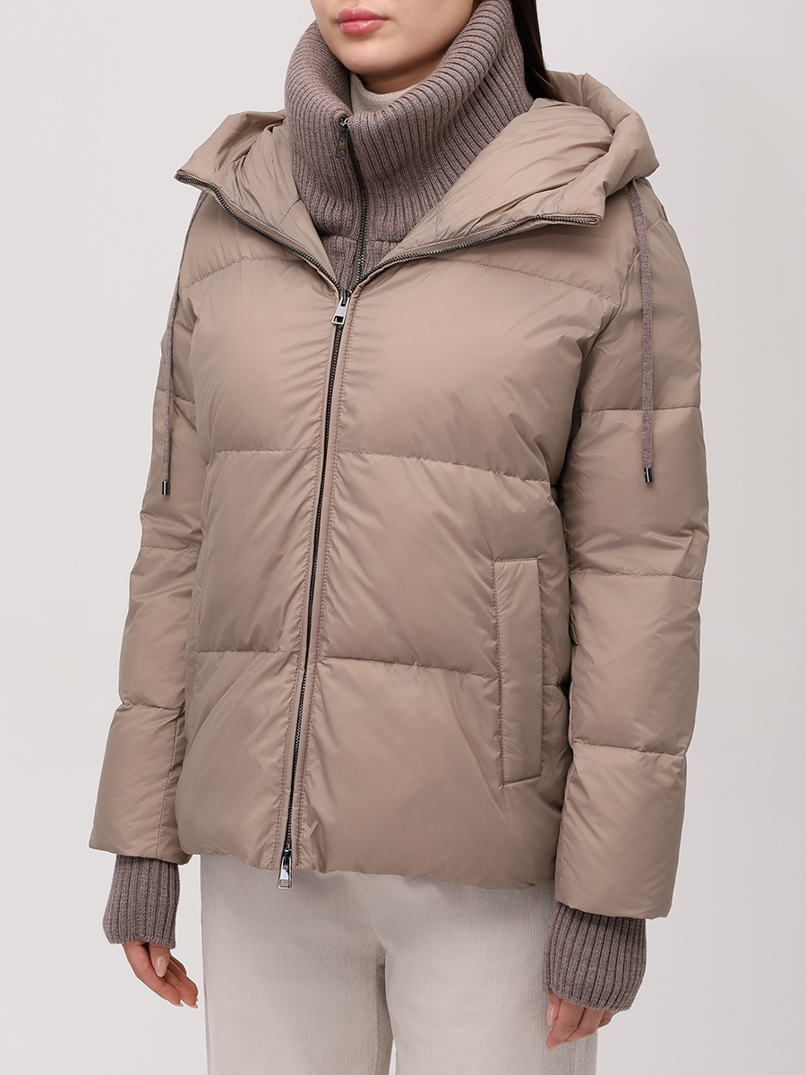 Куртка стеганая с шапкой LORENA ANTONIAZZI A2504PI07B_9616 169/ A2504PI38A/A2507 Бежевый  Фото 4