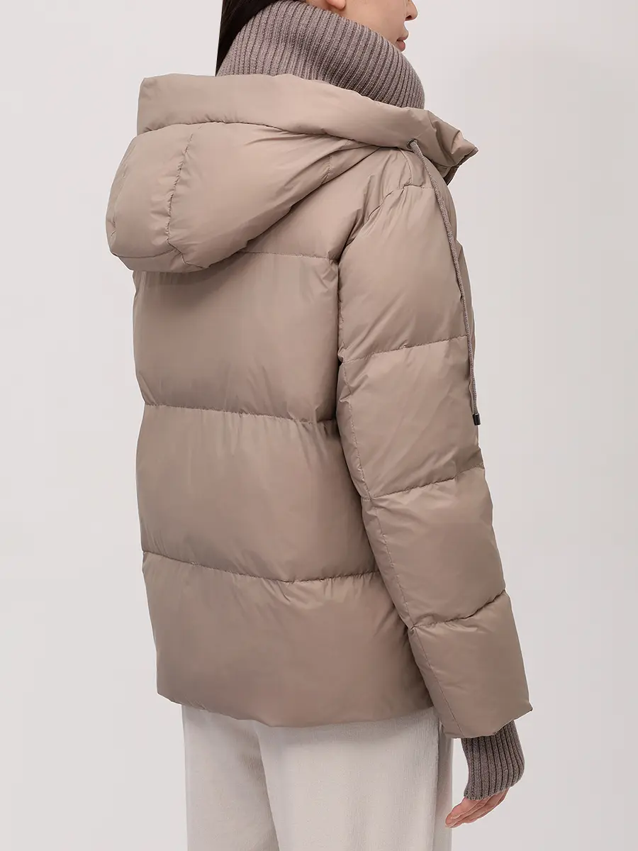 Куртка стеганая с шапкой LORENA ANTONIAZZI A2504PI07B_9616 169/ A2504PI38A/A2507 Бежевый  Фото 3