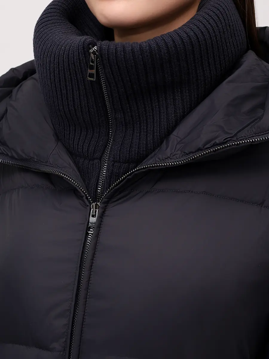 Куртка стеганая с шапкой LORENA ANTONIAZZI A2504PI07B_9616 598/A2504PI38A/A2507 Синий  Фото 5