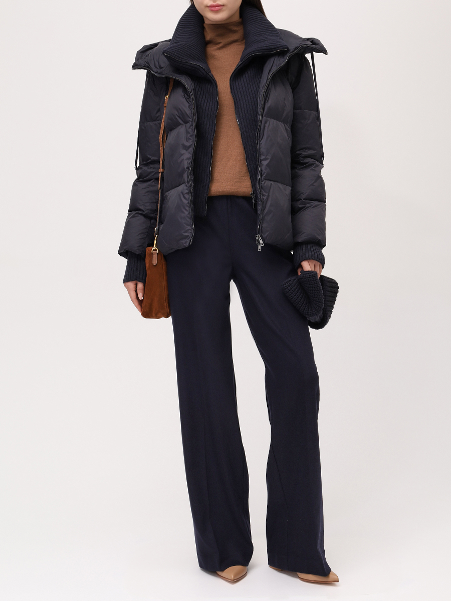 Куртка стеганая с шапкой LORENA ANTONIAZZI A2504PI07B_9616 598/A2504PI38A/A2507 Синий  Фото 2