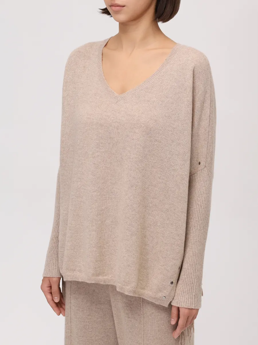Пуловер кашемировый NOT SHY 4704111C Кремовый  Фото 4