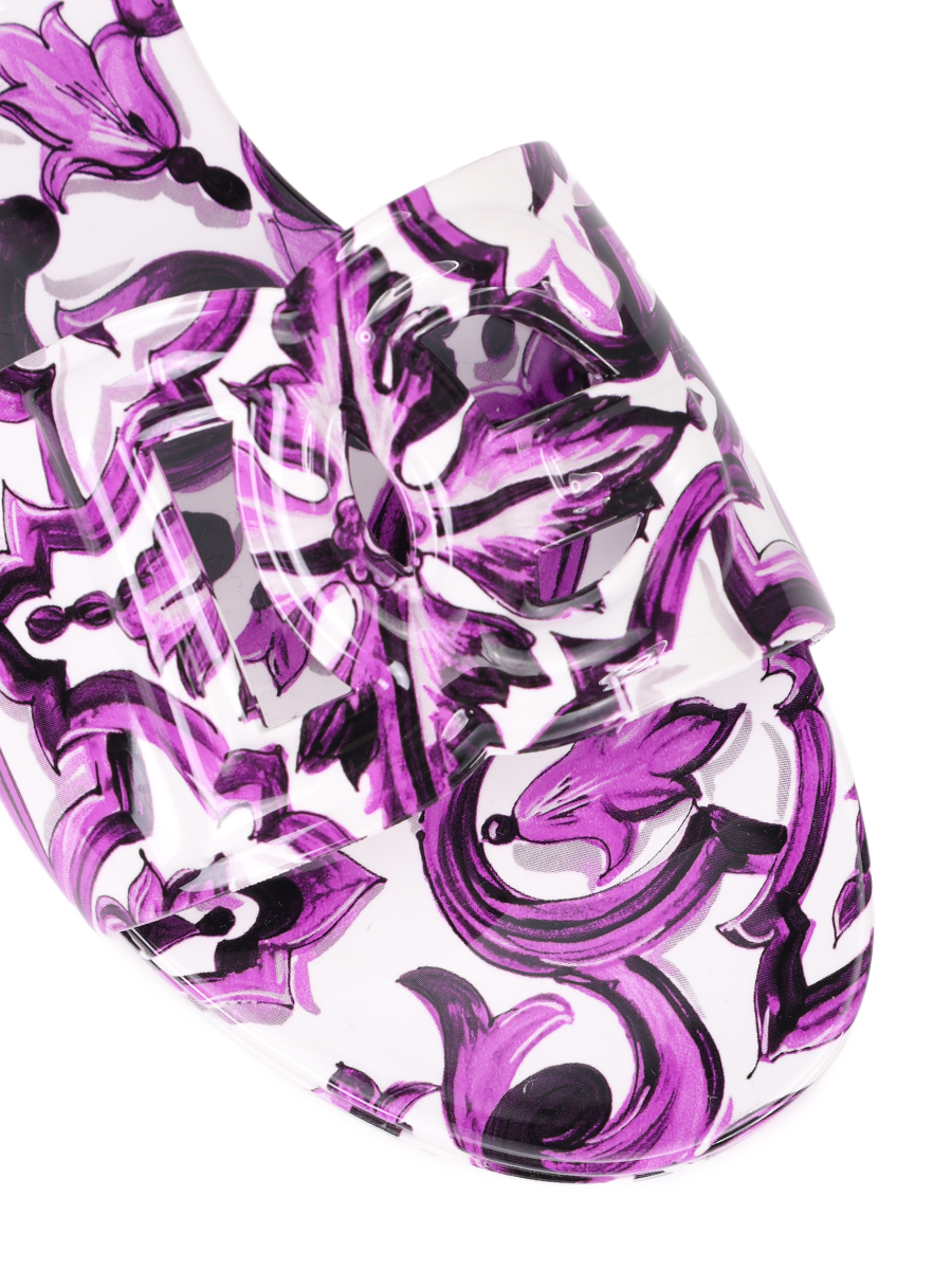 Шлепанцы резиновые Bianca DOLCE & GABBANA CW2215 AE854 I03TN Фиолетовый  Фото 5