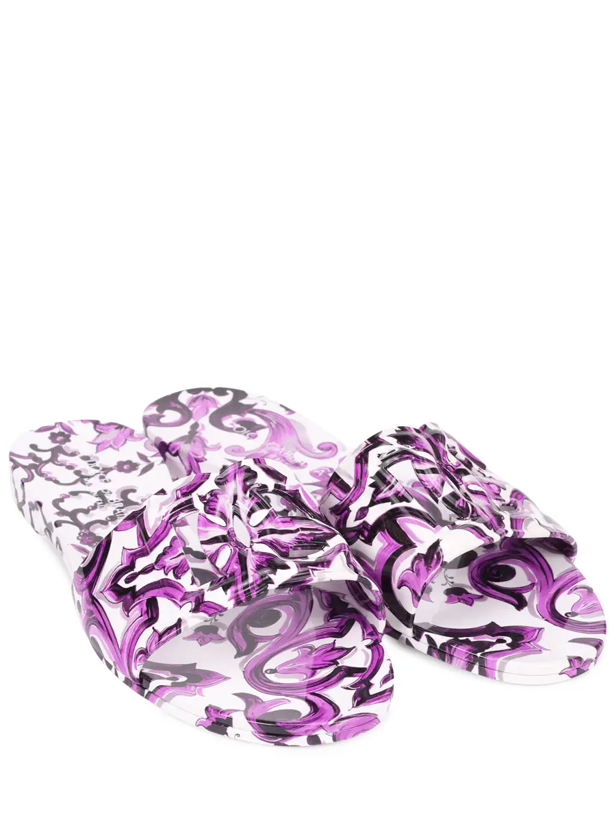 Шлепанцы резиновые Bianca DOLCE & GABBANA CW2215 AE854 I03TN Фиолетовый  Фото 2