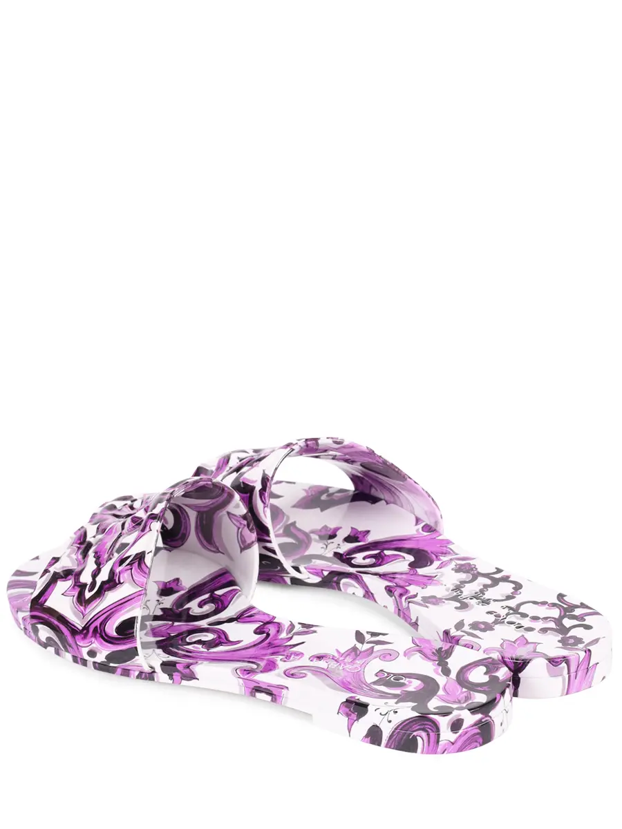 Шлепанцы резиновые Bianca DOLCE & GABBANA CW2215 AE854 I03TN Фиолетовый  Фото 4