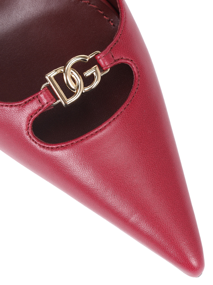 Туфли кожаные DOLCE & GABBANA CG0796 A1953 80346 Бордовый  Фото 5