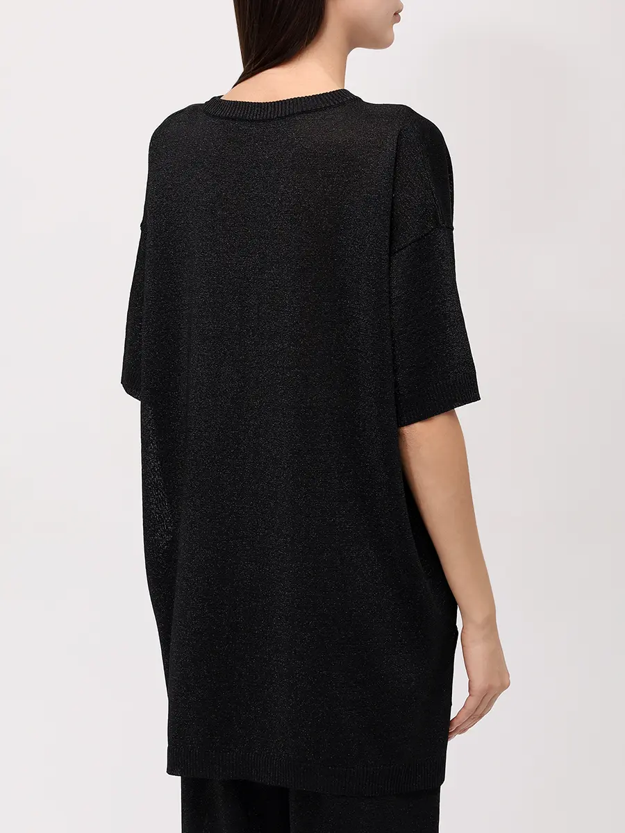 Футболка из вискозы MISSONI DS25WN04-BK01BY L905E Черный  Фото 3