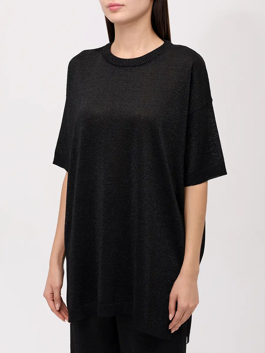 Футболка из вискозы MISSONI DS25WN04-BK01BY L905E Черный  Фото 4