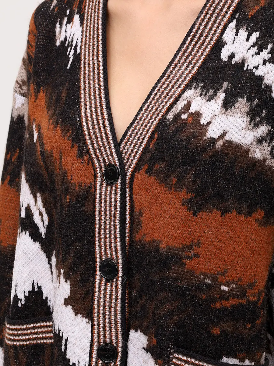 Кардиган с шерстью альпака MISSONI DS25WM0X-BK01C2 SM9SZ Мультиколор  Фото 5