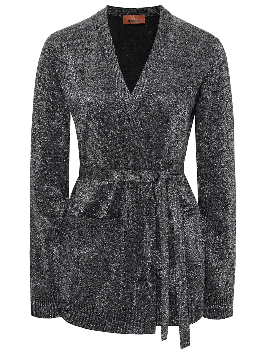 Кардиган из вискозы MISSONI DS25WM0I-BK01BY L905D Серебряный 