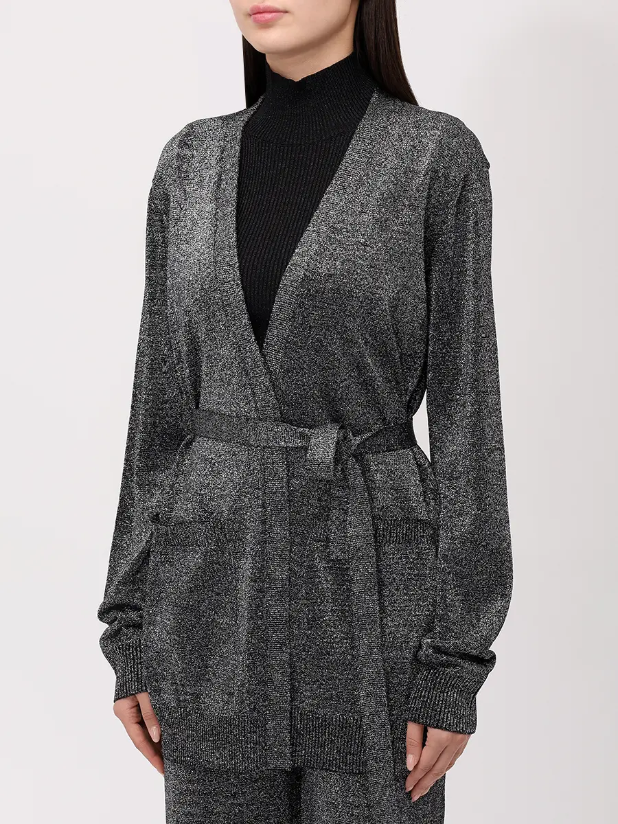 Кардиган из вискозы MISSONI DS25WM0I-BK01BY L905D Серебряный  Фото 4