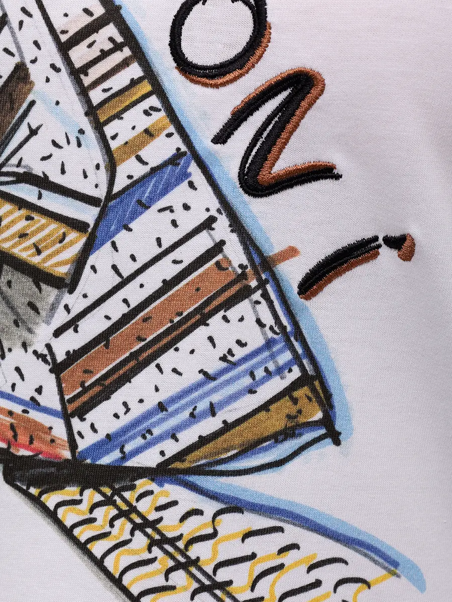 Футболка хлопковая MISSONI DS25WL03-BJ00PB S01IJ Белый  Фото 6