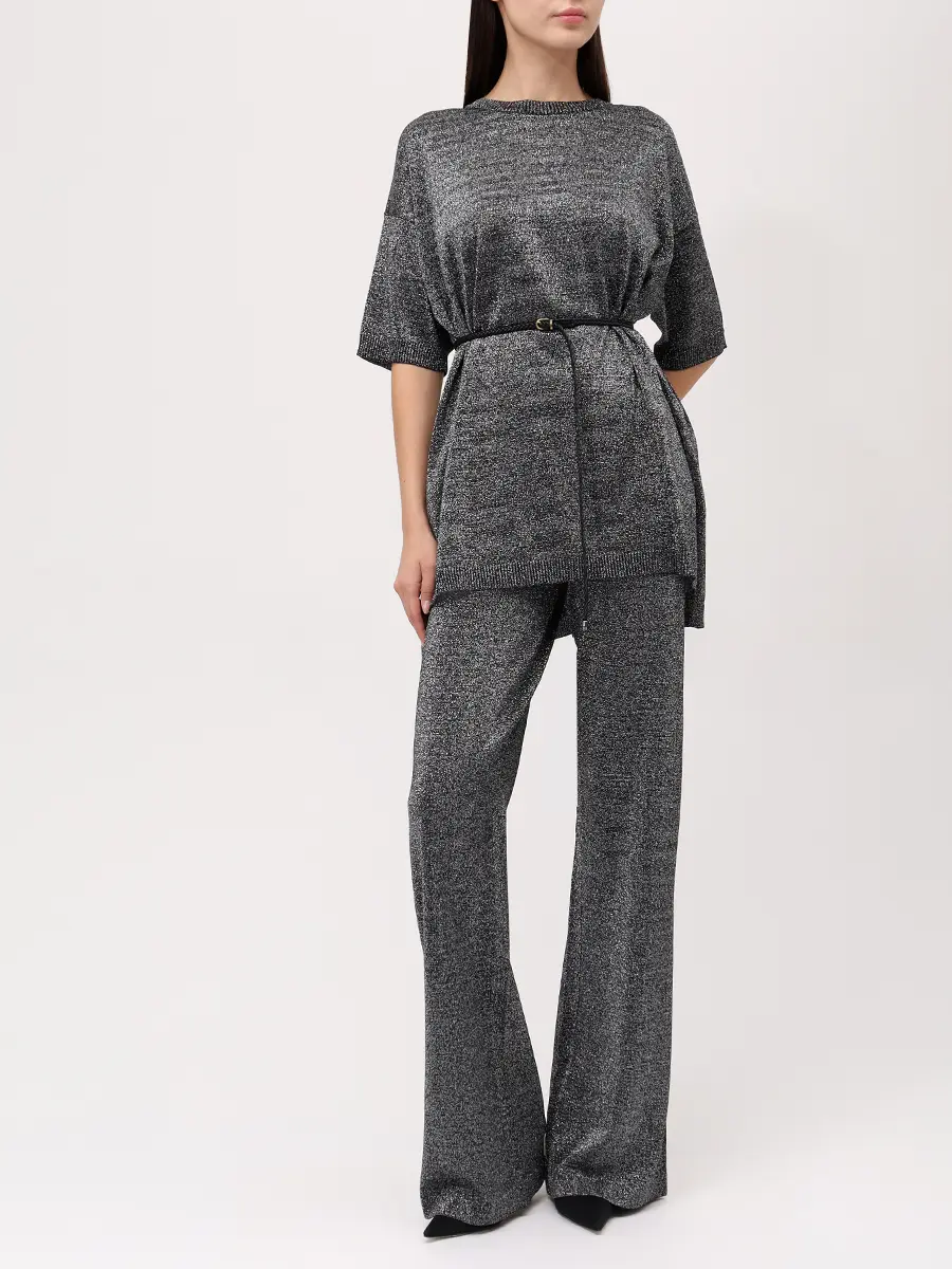 Футболка из вискозы MISSONI DS25WN04-BK01BY L905D Серебряный  Фото 2