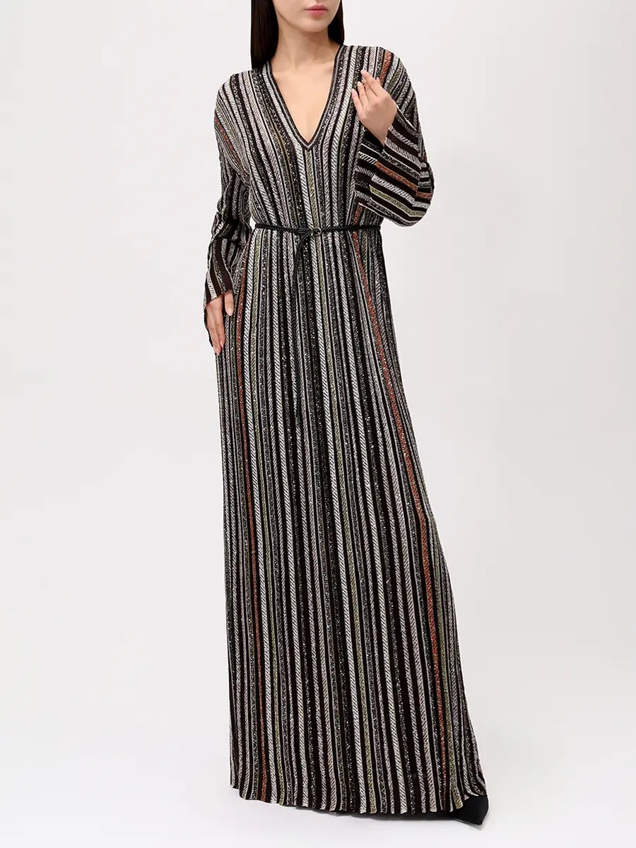 

Платье с пайетками, Черный, DS25WG05-BK01C3 SM9T5