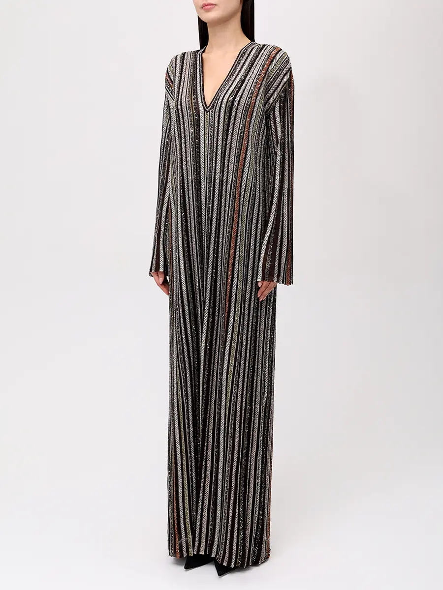 Платье с пайетками MISSONI DS25WG05-BK01C3 SM9T5 Черный  Фото 4