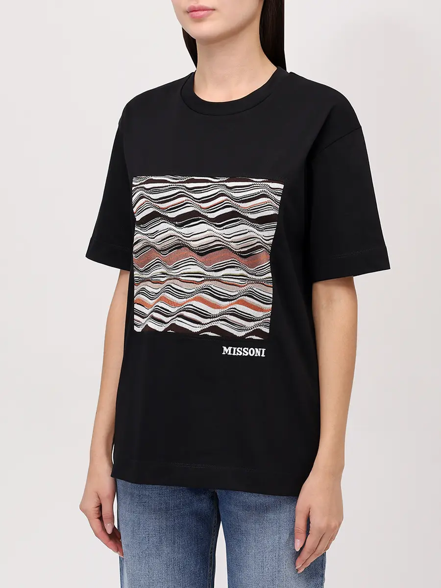 Футболка хлопковая MISSONI DS25WL06-BJ00PJ S91QR Черный  Фото 4