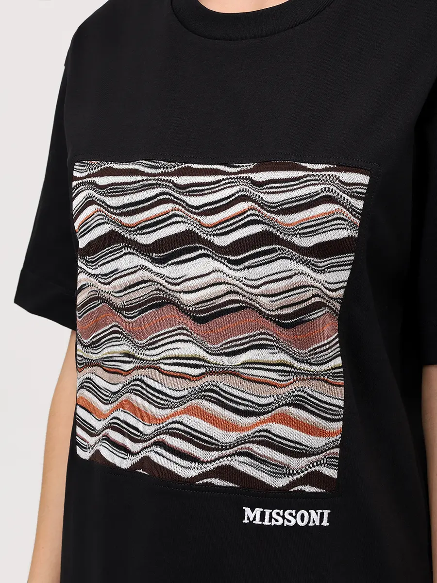 Футболка хлопковая MISSONI DS25WL06-BJ00PJ S91QR Черный  Фото 5