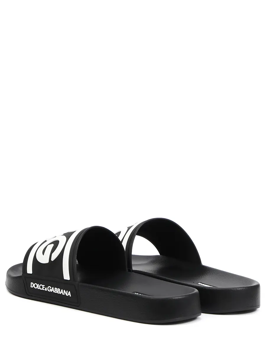 Шлепанцы резиновые DOLCE & GABBANA CS2072 AQ858 89690 Черный  Фото 4