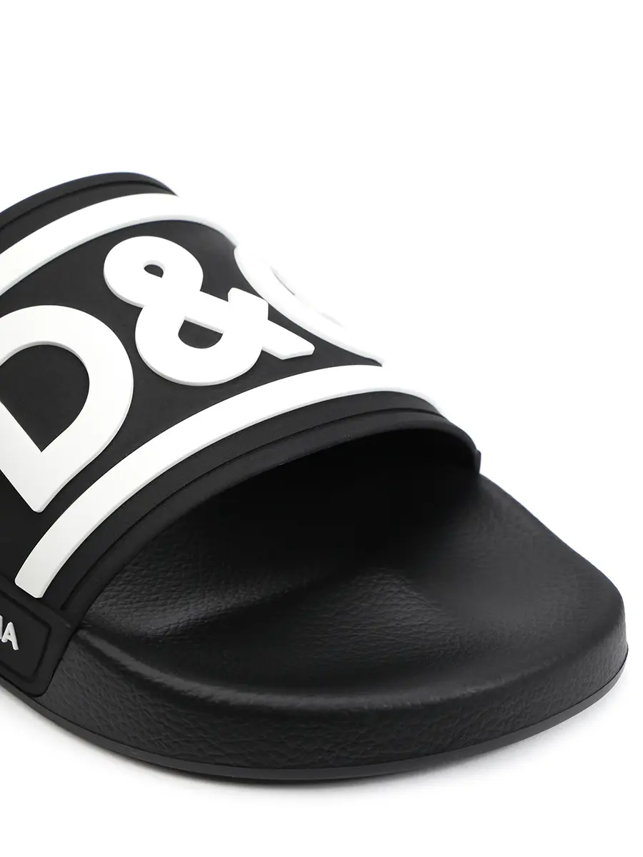 Шлепанцы резиновые DOLCE & GABBANA CS2072 AQ858 89690 Черный  Фото 5