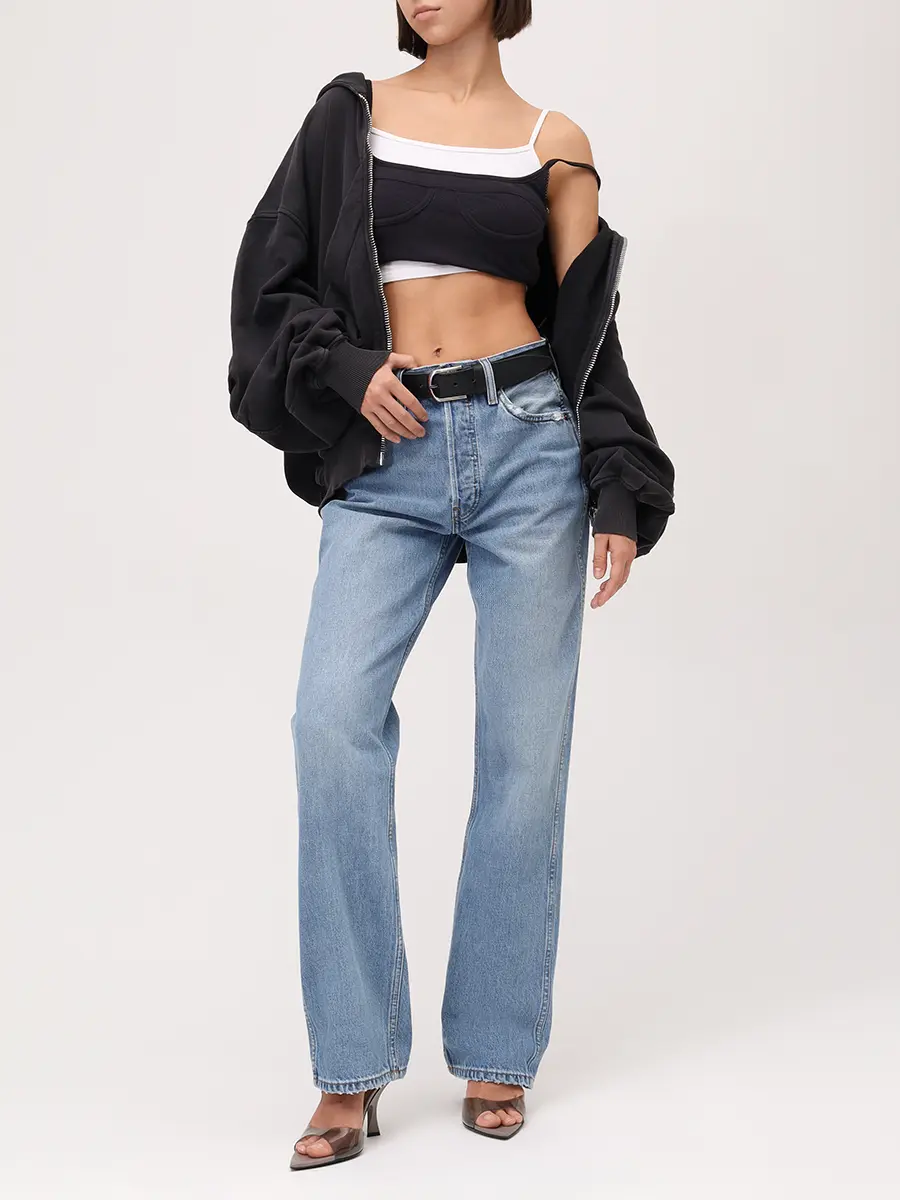 Джинсы хлопковые REDONE 188-3WHRL/D Голубой  Фото 2