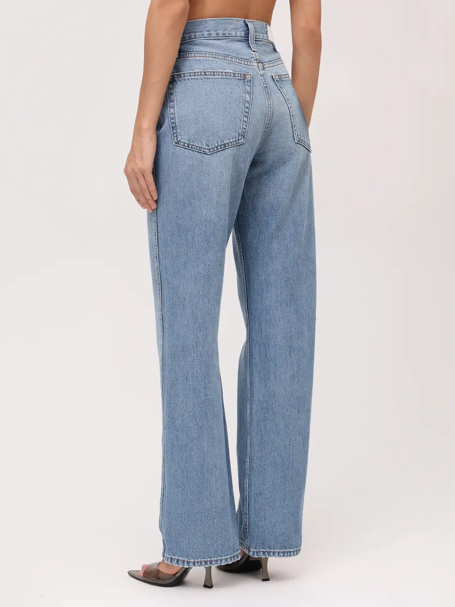 Джинсы хлопковые REDONE 188-3WHRL/D Голубой  Фото 3