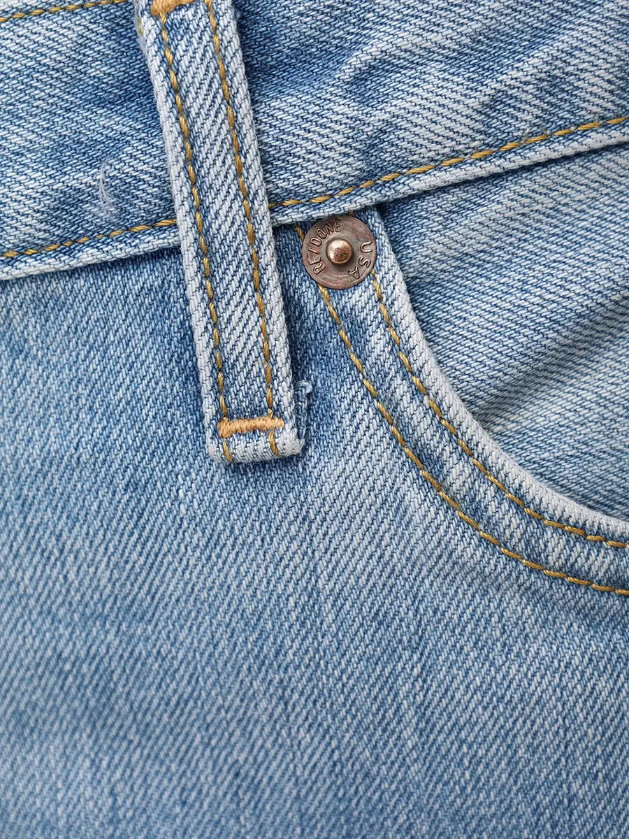 Джинсы хлопковые REDONE 148-03WLOSLNG/A Голубой  Фото 6