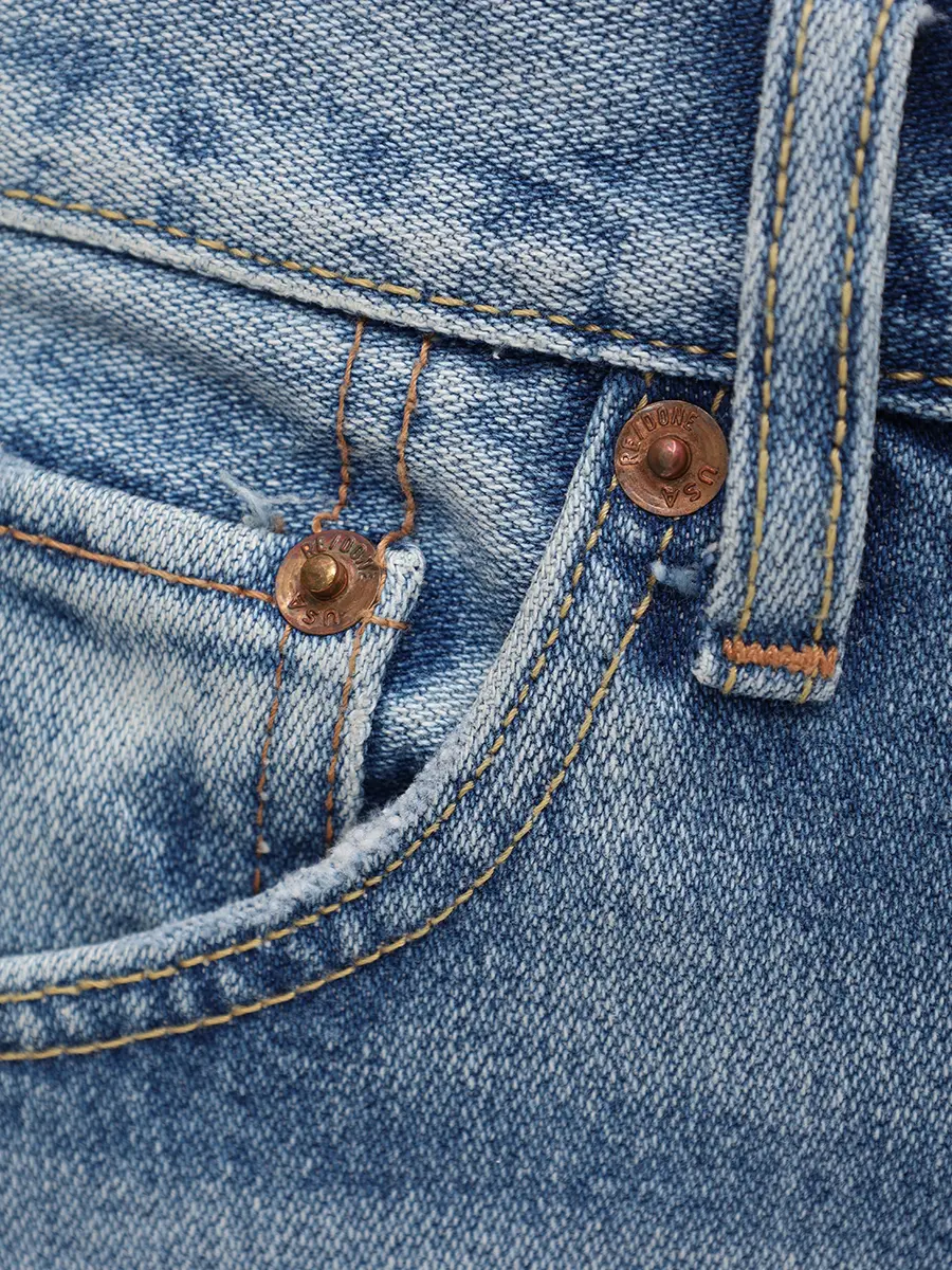 Джинсы хлопковые REDONE 147-3WHRL/A Голубой  Фото 6