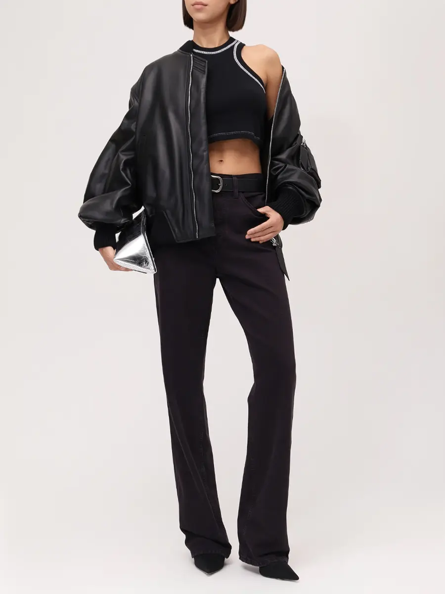 Джинсы хлопковые REDONE 184-3WHRL/D Черный  Фото 2