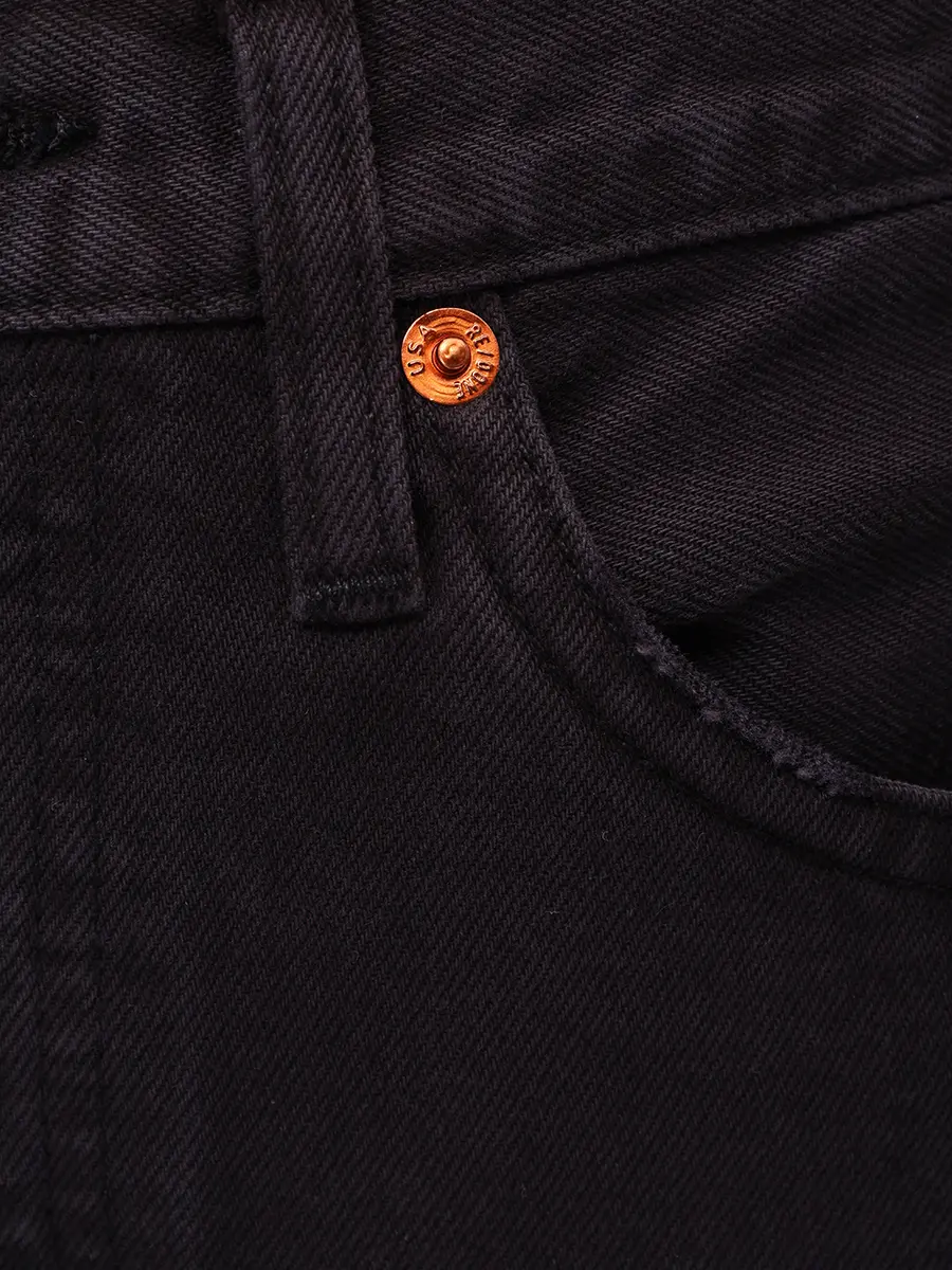 Джинсы хлопковые REDONE 184-3WHRL/D Черный  Фото 6