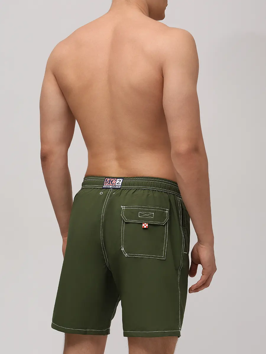 Шорты плавательные MC2 SAINT BARTH PATMOS - SB 52 EMB Зеленый  Фото 3