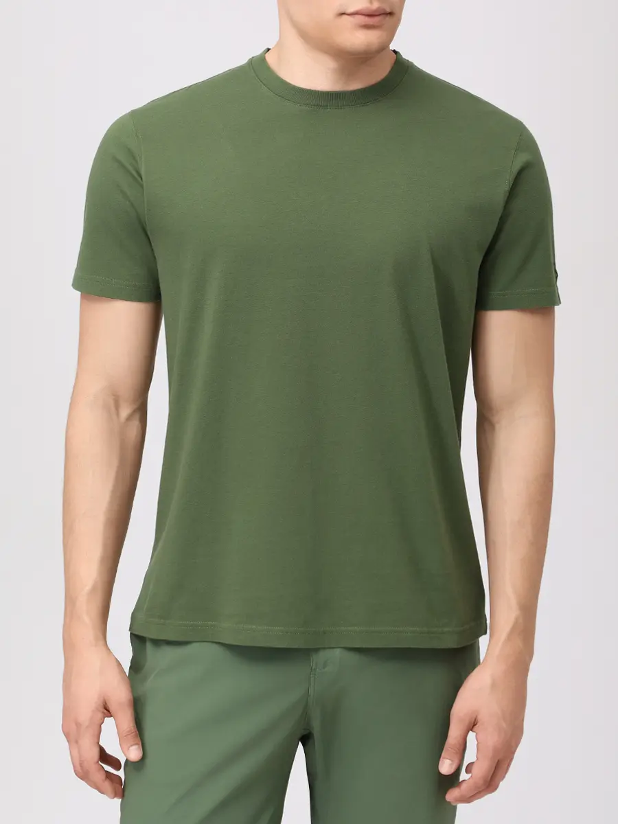 Футболка хлопковая MC2 SAINT BARTH DOVER L - SB 52 EMB Зеленый  Фото 4