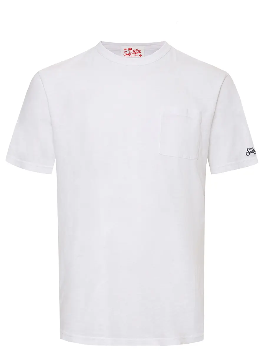Футболка хлопковая MC2 SAINT BARTH PRESIDENT - 01N WHITE Белый 