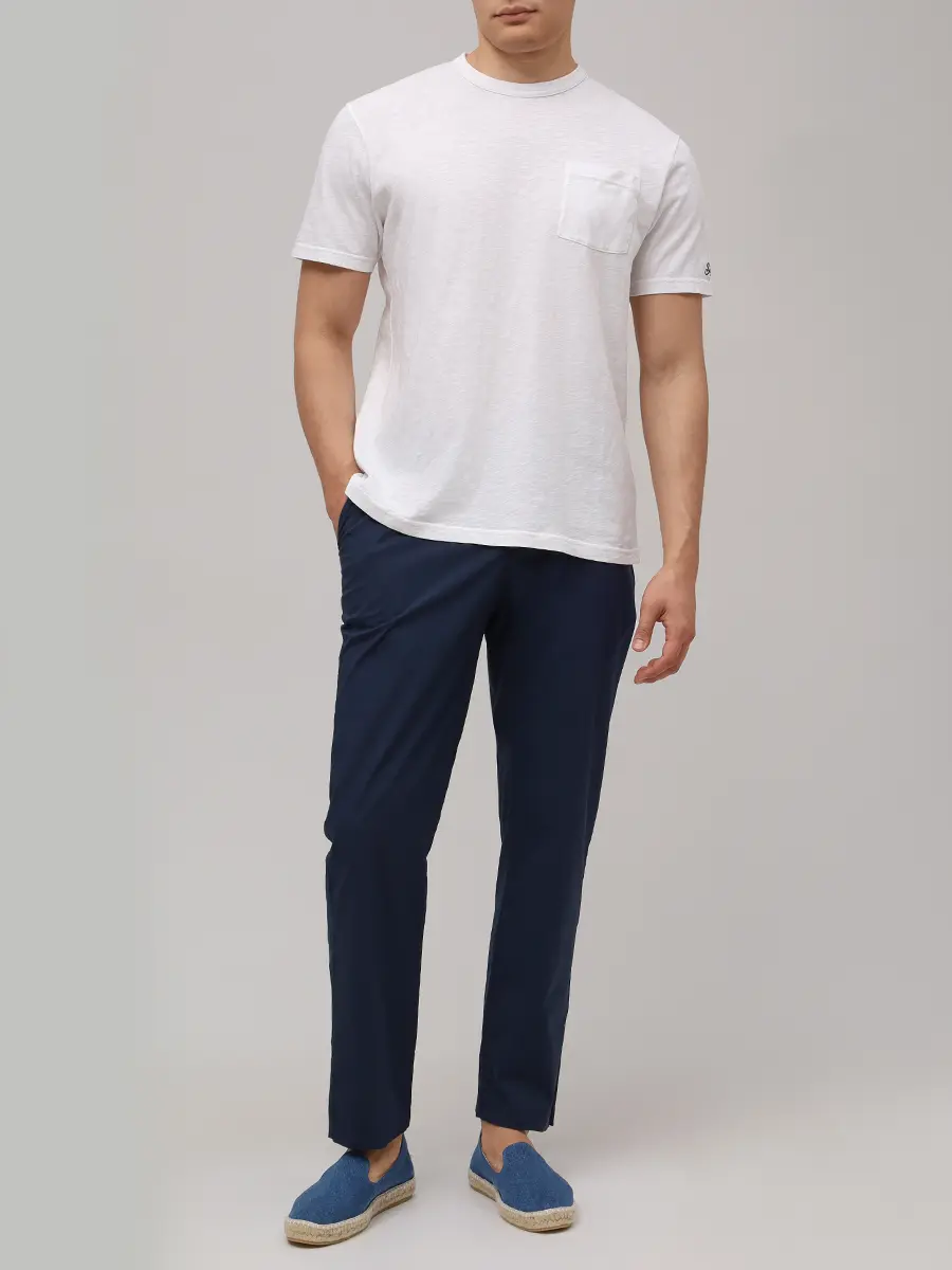 Футболка хлопковая MC2 SAINT BARTH PRESIDENT - 01N WHITE Белый  Фото 2