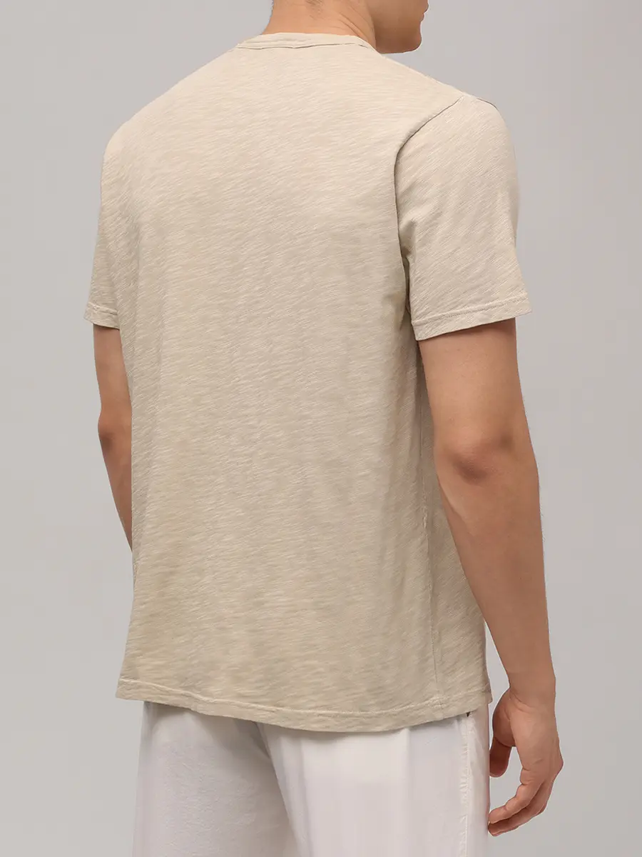 Футболка хлопковая MC2 SAINT BARTH PRESIDENT - 10H GRAIN Бежевый  Фото 3