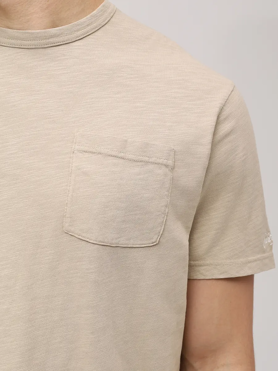 Футболка хлопковая MC2 SAINT BARTH PRESIDENT - 10H GRAIN Бежевый  Фото 5