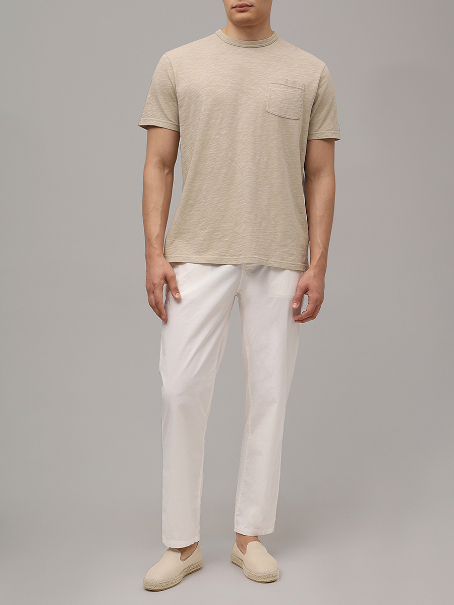 Футболка хлопковая MC2 SAINT BARTH PRESIDENT - 10H GRAIN Бежевый  Фото 2