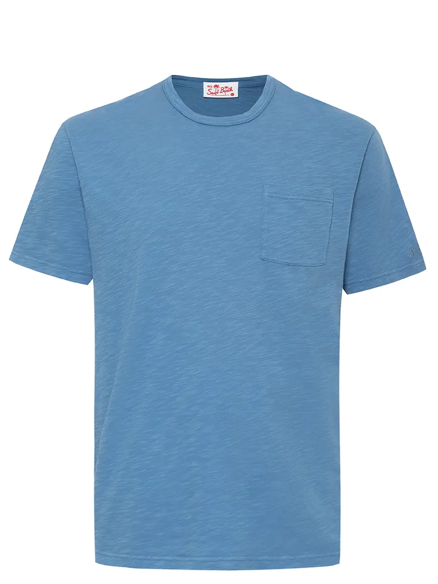 Футболка хлопковая MC2 SAINT BARTH PRESIDENT - 33 DUSTY BLUE Голубой 