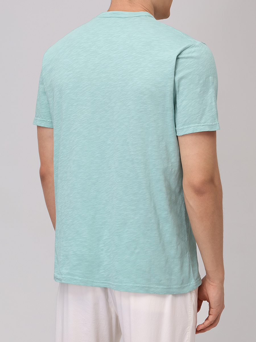 Футболка хлопковая MC2 SAINT BARTH PRESIDENT - 53 SAGE Зеленый  Фото 3