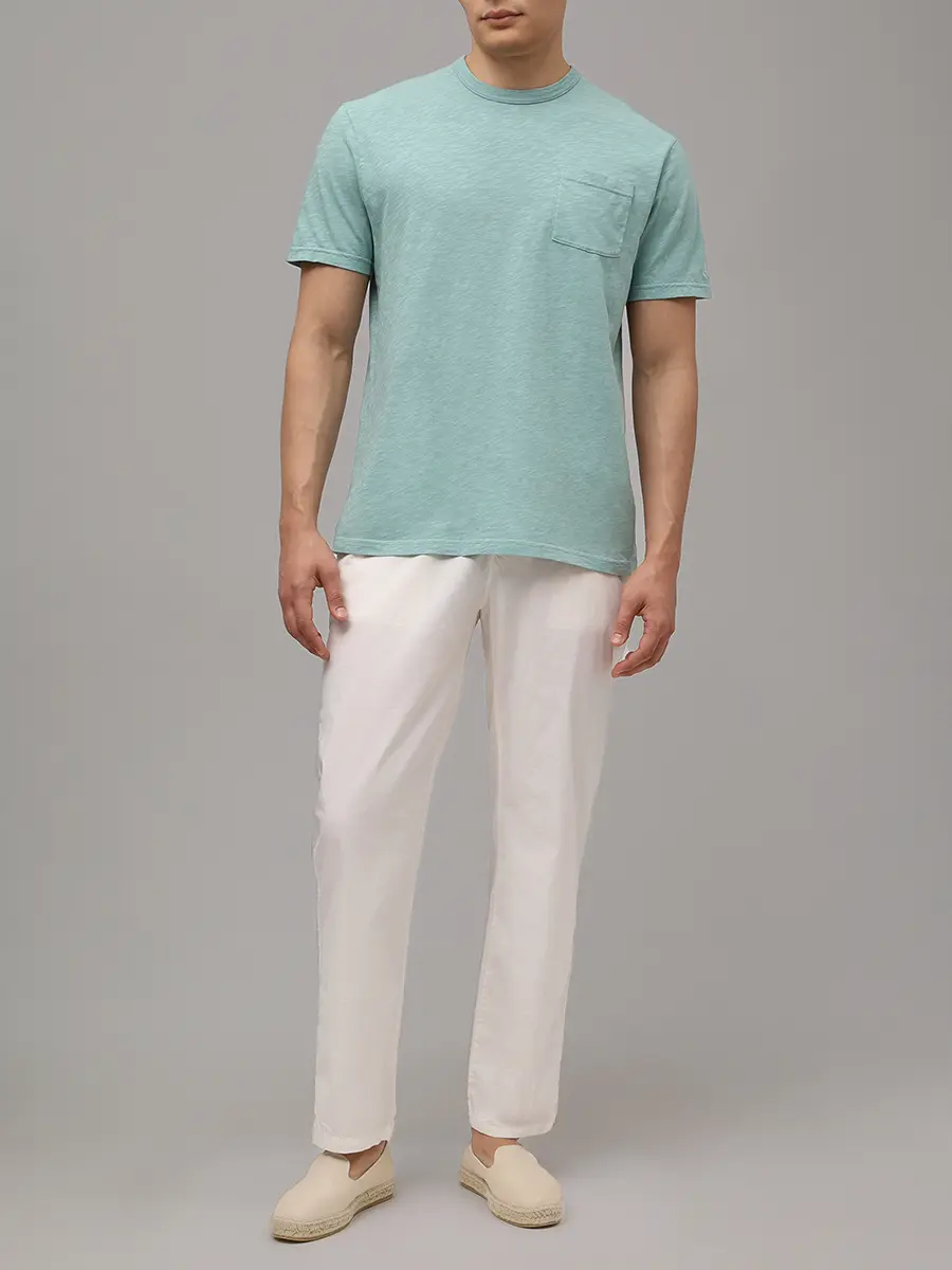 Футболка хлопковая MC2 SAINT BARTH PRESIDENT - 53 SAGE Зеленый  Фото 2