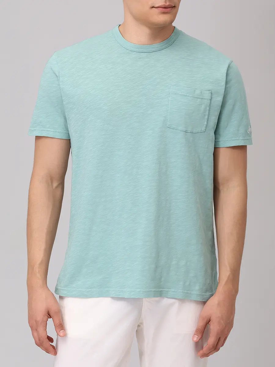 Футболка хлопковая MC2 SAINT BARTH PRESIDENT - 53 SAGE Зеленый  Фото 4