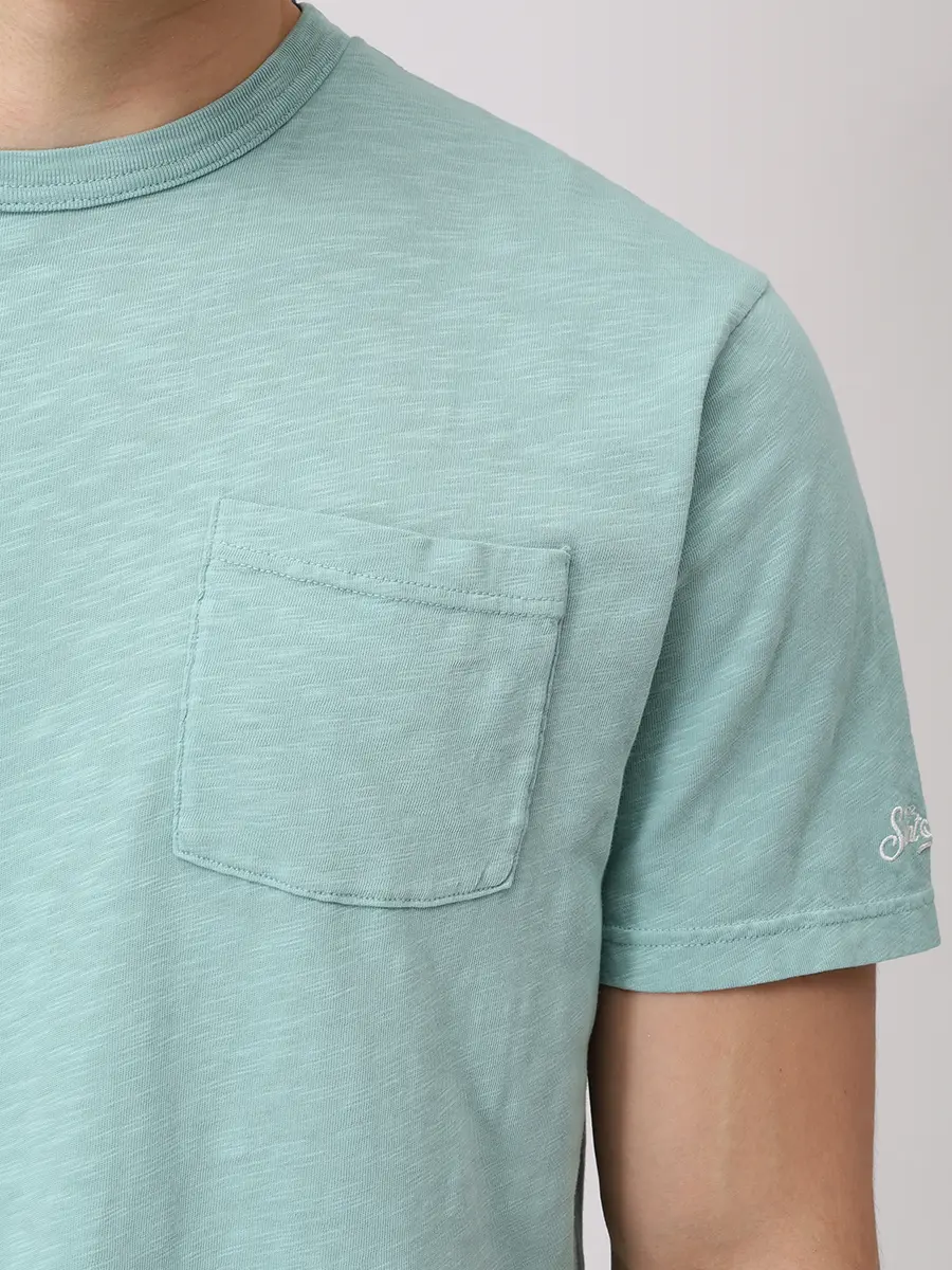 Футболка хлопковая MC2 SAINT BARTH PRESIDENT - 53 SAGE Зеленый  Фото 5