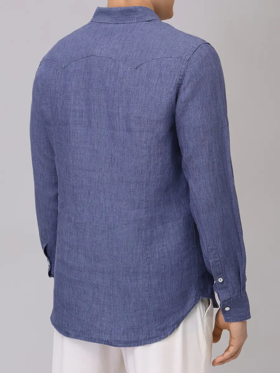 

Рубашка Slim Fit льняная, Деним, GREG - DENIM DARK