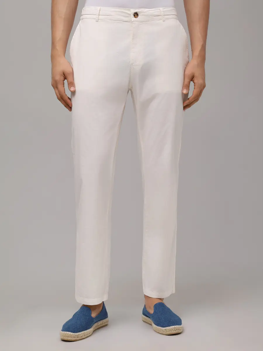 Брюки хлопковые MC2 SAINT BARTH CALAIS - COTTON 01 WHITE Белый  Фото 4